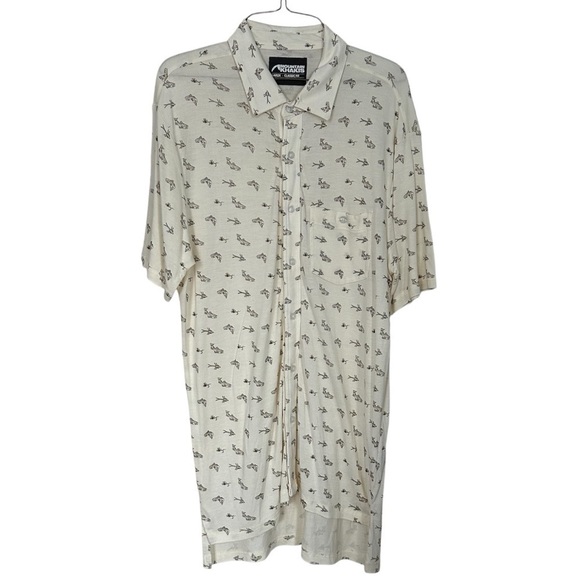 Mountain Khakis Arbor Knit Polo 100% Bamboo Cream Brown Short Sleeve Size L - Picture 2 of 14